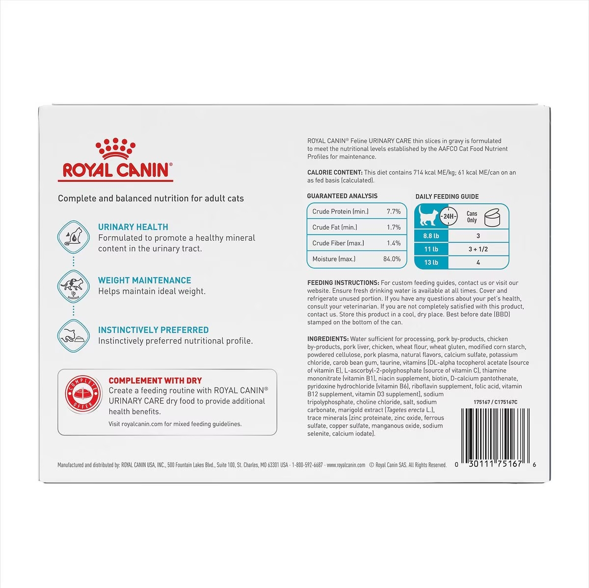 Royal Canin Urinary Care Thin Slices In Gravy Canned Nedves Macskatáp 6 x 85g Magyarország | 67284HUIZ